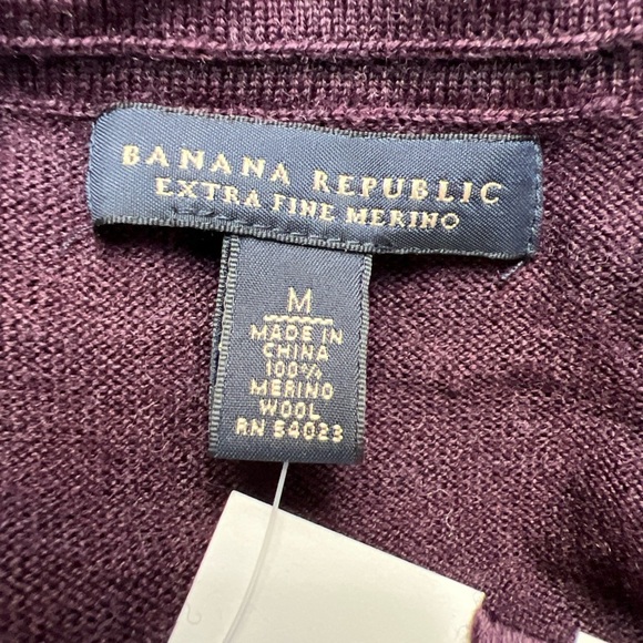 Banana Republic Merino Wool Argyle‎ V Neck Pullover Sweater - Picture 6 of 7